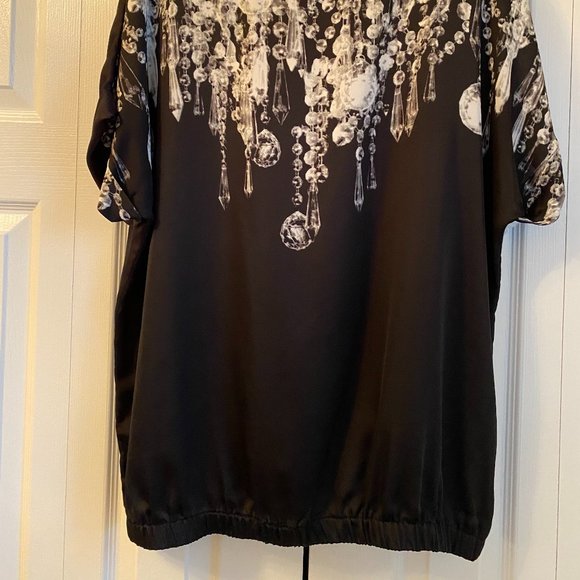 she said Evening Blouse w/ Crystal Design Size XL - Picture 2 of 3